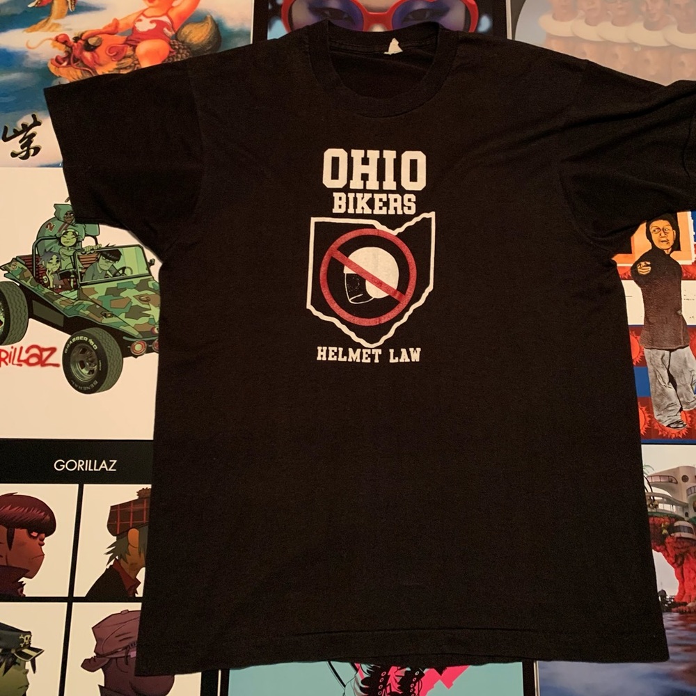 Ohio motorcycle 🏍 🚫no helmet law t shirt